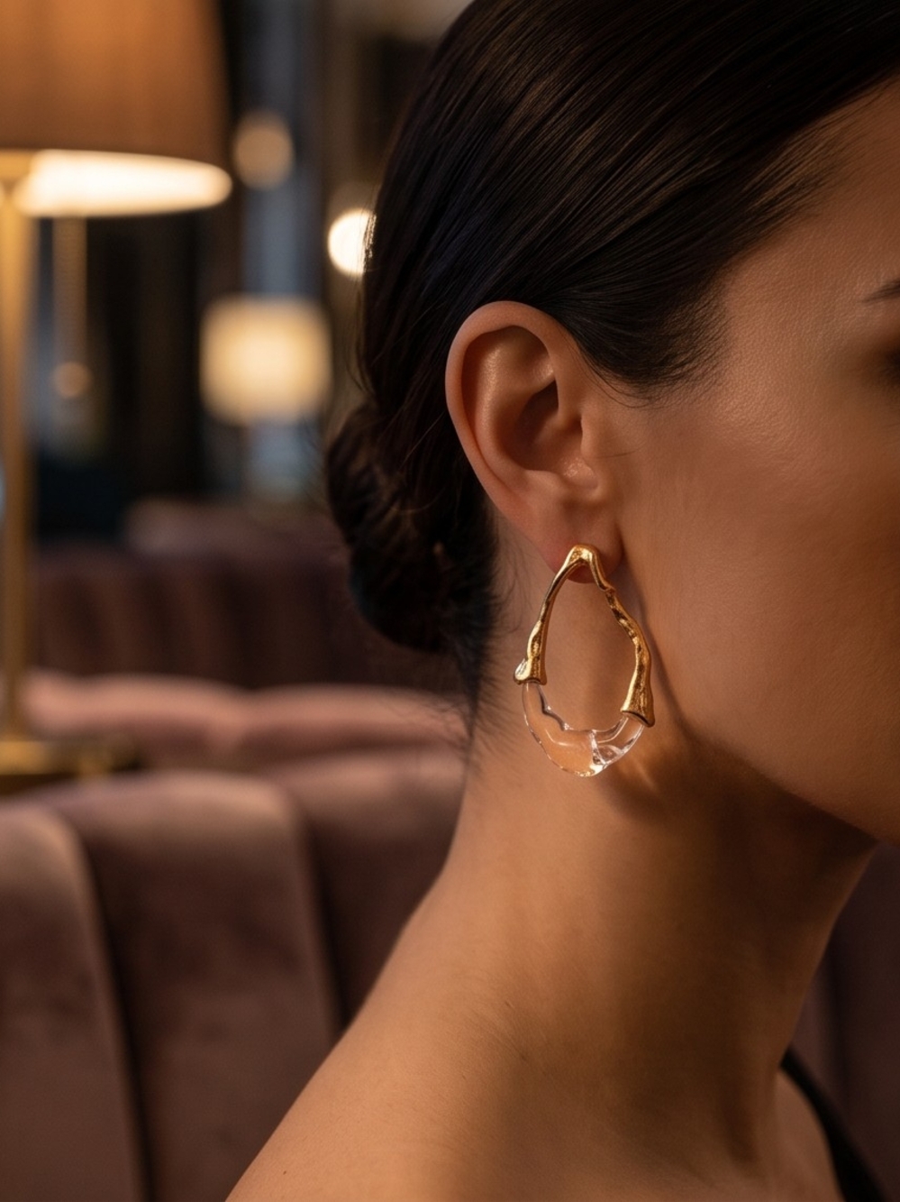 Sculpted Loop Drop Earrings